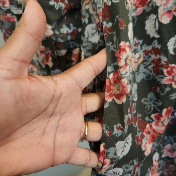 EUC SUNDANCE ANDI FLORAL DRESS BOHEMIAN WESTERN OLIVE EMBROIDERED SZ L - Picture 13 of 15